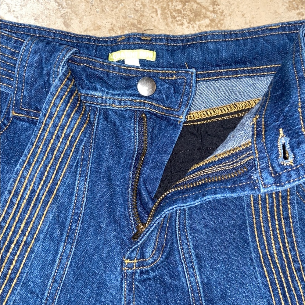 Gianni Bini High Rise Denim Jeans Wide Leg with Belt - Picture 3 of 9